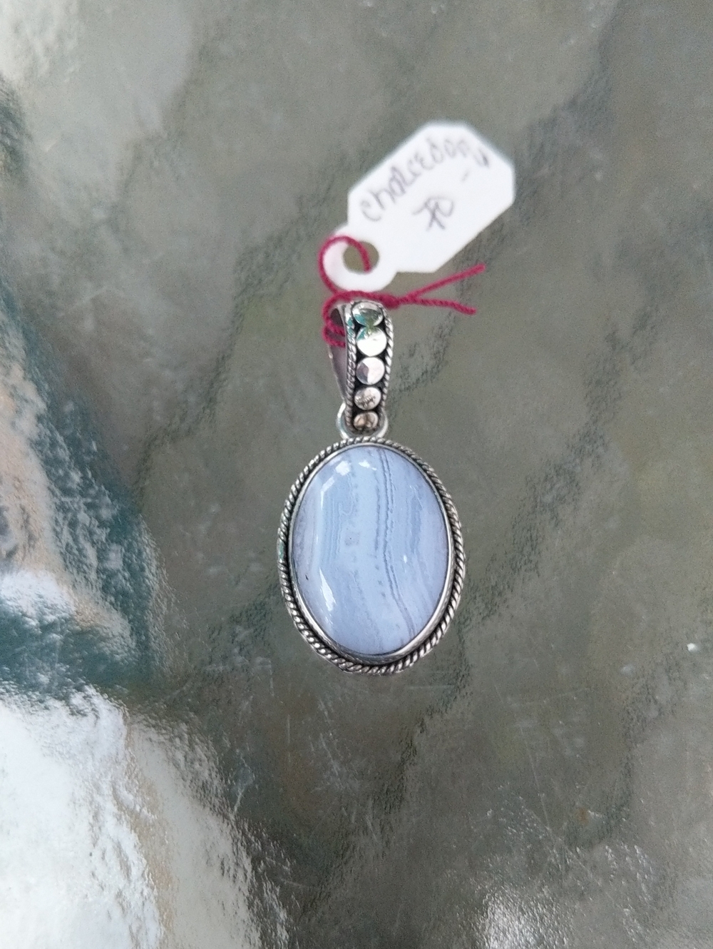 Sterling Silver Chalcedony Pendant